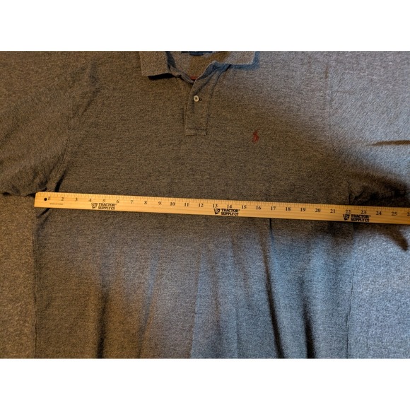Polo Ralph Lauren Polo Shirt Mens XL Gray Classic Fit Flesh Pony Short Sleeve - Picture 3 of 10